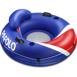 Pool Floats Adult, Lake Floats for Adults Heavy Duty, Water Floats for Adults, River Run I Sport Lounge with Headrest, 53" Diameter, 2 Cup Holders/2 Heavy-Duty Handles